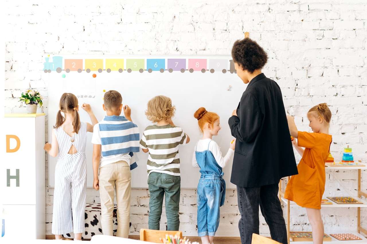 Kids learning in a preschool